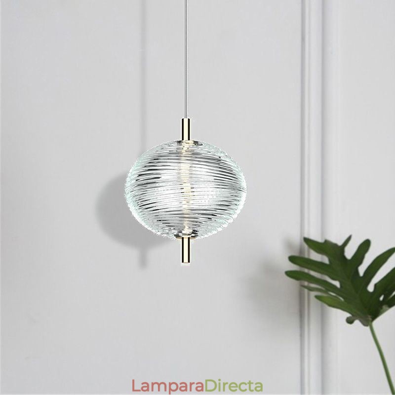 Lámpara colgante de ondas de agua, moderna y minimalista, de hierro forjado.