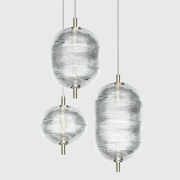Lámpara colgante de ondas de agua, moderna y minimalista, de hierro forjado.