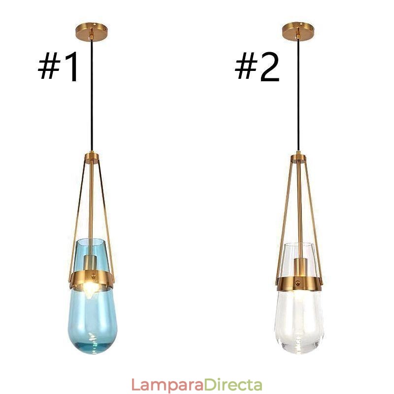 Lámpara colgante de cristal con forma de gota de agua, moderna y minimalista, de hierro forjado, pequeña lámpara de techo.