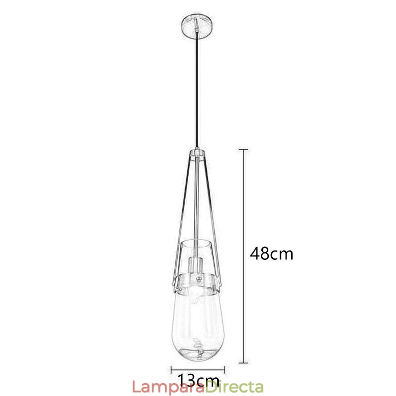 Lámpara colgante de cristal con forma de gota de agua, moderna y minimalista, de hierro forjado, pequeña lámpara de techo.
