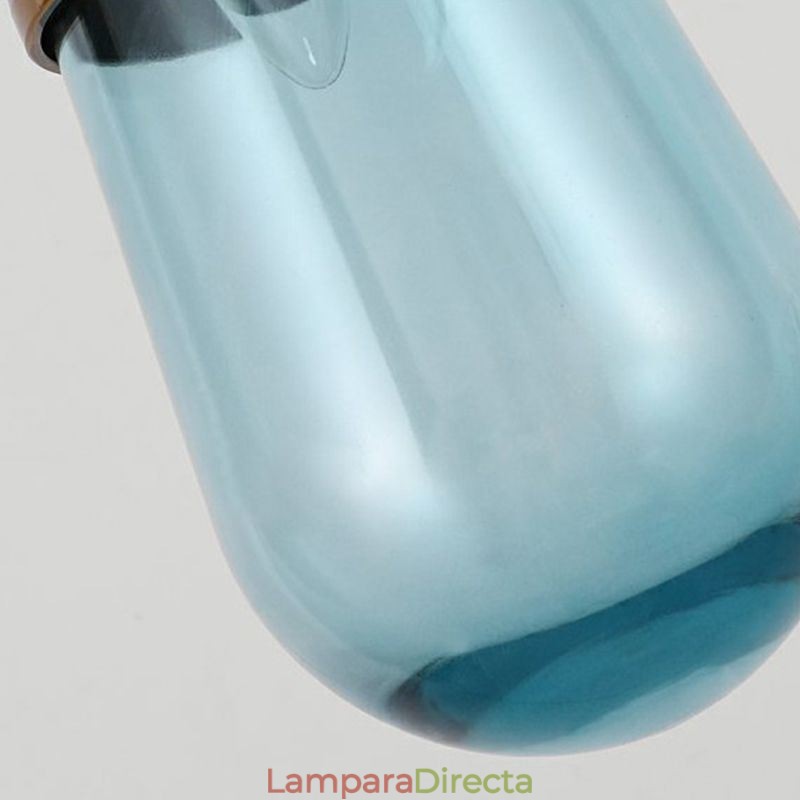Lámpara colgante de cristal con forma de gota de agua, moderna y minimalista, de hierro forjado, pequeña lámpara de techo.