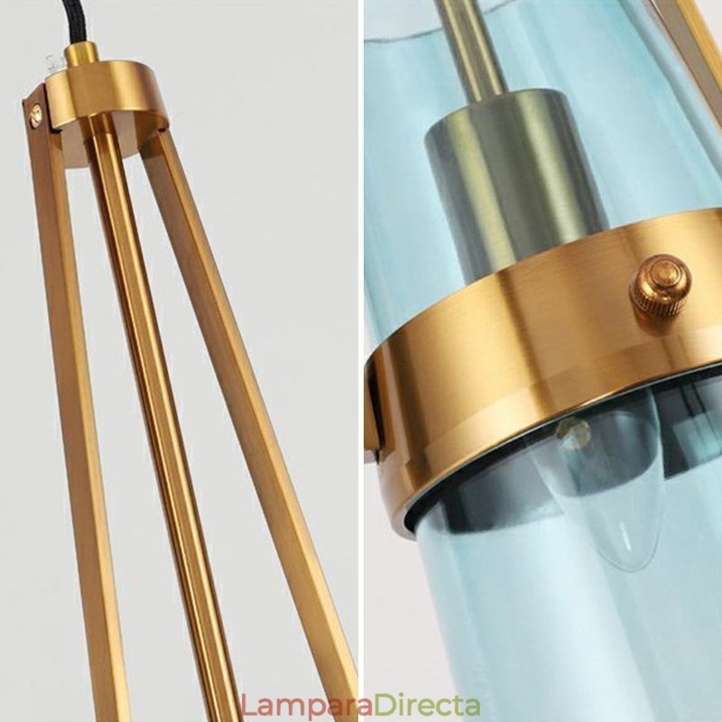 Lámpara colgante de cristal con forma de gota de agua, moderna y minimalista, de hierro forjado, pequeña lámpara de techo.