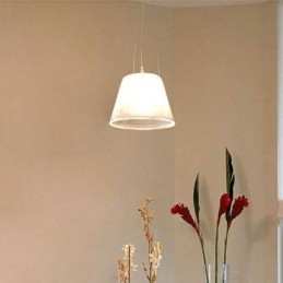 Lámpara colgante de vidrio moderna y sencilla para techo.