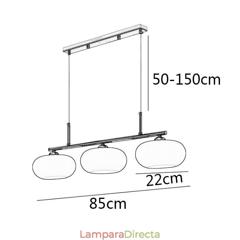 Lámpara colgante de cristal nórdico, lámpara de techo creativa de hierro forjado
