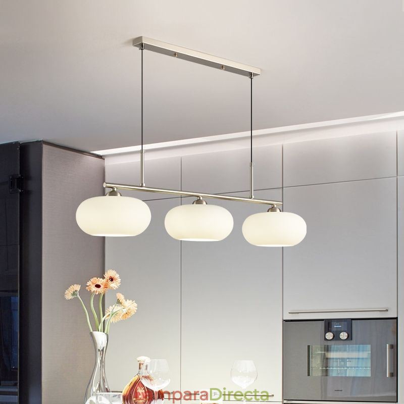 Lámpara colgante de cristal nórdico, lámpara de techo creativa de hierro forjado