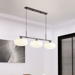 Lámpara colgante de cristal nórdico, lámpara de techo creativa de hierro forjado
