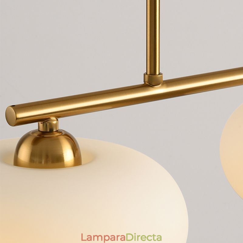 Lámpara colgante de cristal nórdico, lámpara de techo creativa de hierro forjado