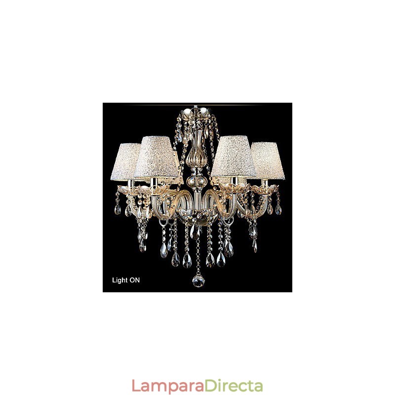 Lámpara de araña de cristal electrochapado, moderna, contemporánea, clásica, vintage