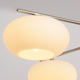 Lámpara colgante de cristal nórdico, lámpara de techo creativa de hierro forjado