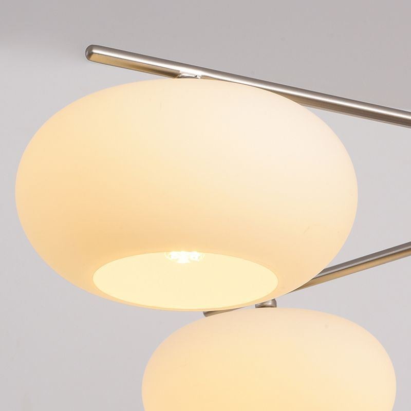Lámpara colgante de cristal nórdico, lámpara de techo creativa de hierro forjado
