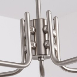 Lámpara colgante de cristal nórdico, lámpara de techo creativa de hierro forjado