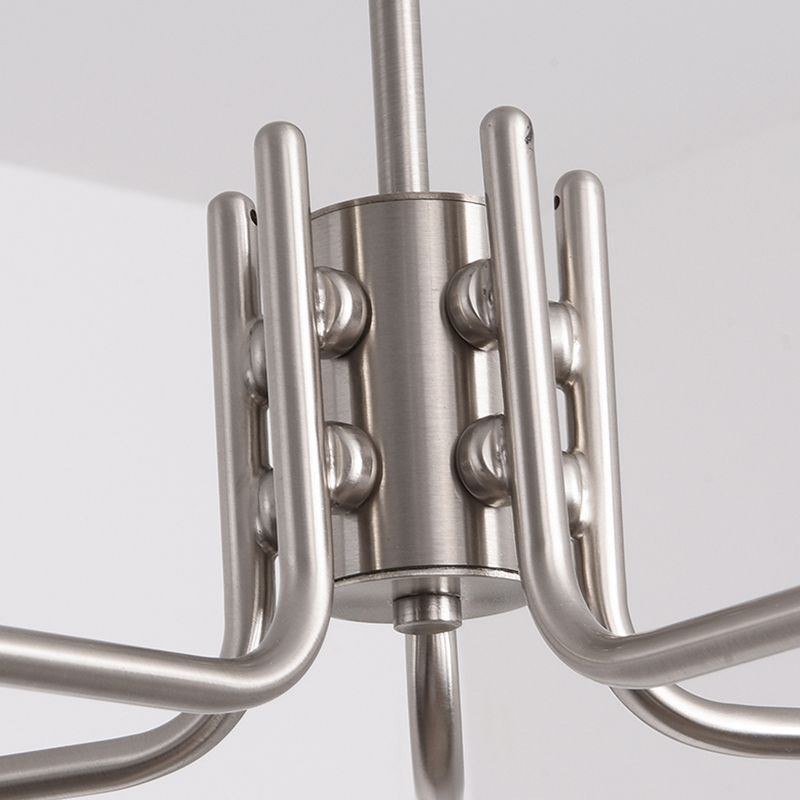 Lámpara colgante de cristal nórdico, lámpara de techo creativa de hierro forjado