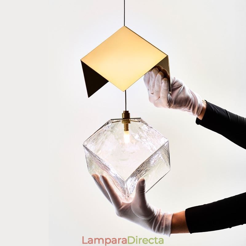 Lámpara colgante de cristal creativa para techo de pabellón