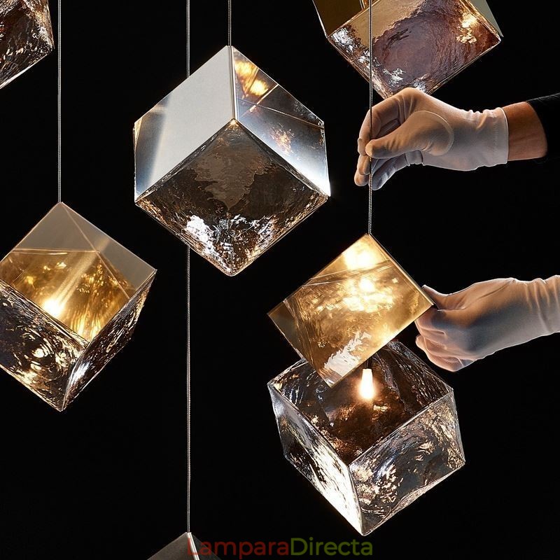 Lámpara colgante de cristal creativa para techo de pabellón