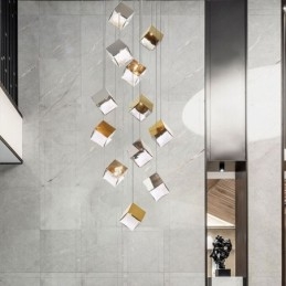 Lámpara colgante de cristal creativa para techo de pabellón