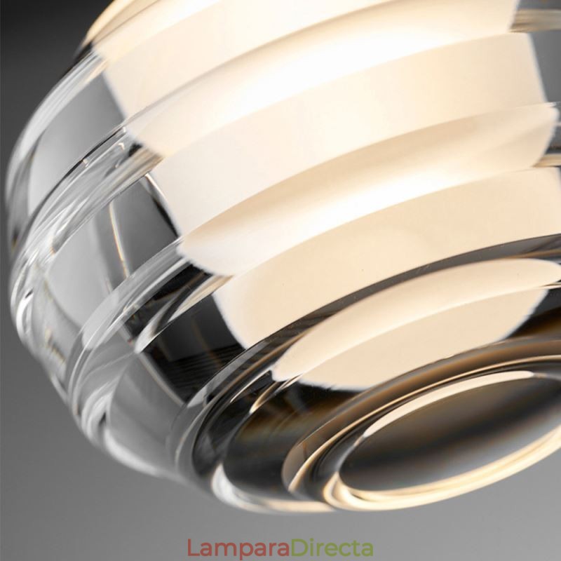Lámpara colgante de cristal simple, luces de techo decorativas negras