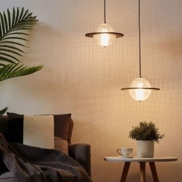 Lámpara de techo con forma de lámpara colgante de cristal moderna