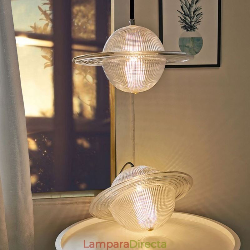 Lámpara de techo con forma de lámpara colgante de cristal moderna