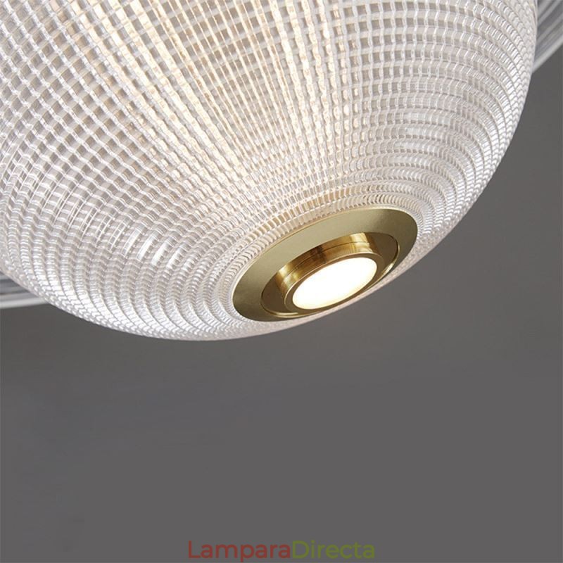 Lámpara de techo con forma de lámpara colgante de cristal moderna