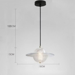 Lámpara de techo con forma de lámpara colgante de cristal moderna