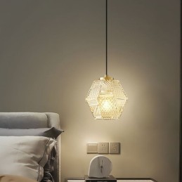 Lámpara colgante moderna de cristal para iluminación del hogar, lámpara colgante creativa