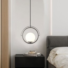 Lámpara colgante de bola de cristal para decoración del hogar
