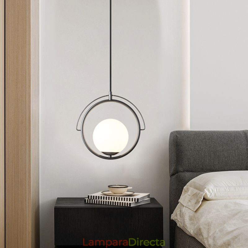 Lámpara colgante de bola de cristal para decoración del hogar