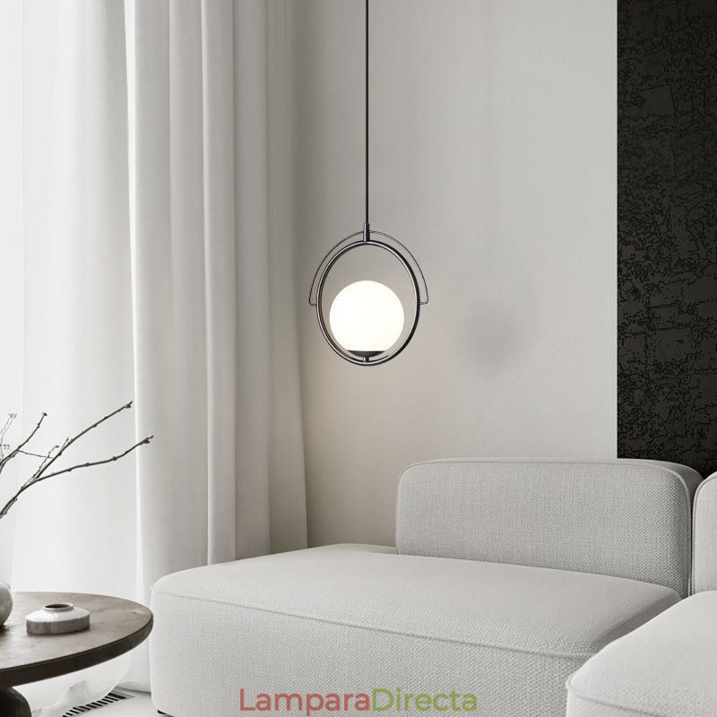 Lámpara colgante de bola de cristal para decoración del hogar