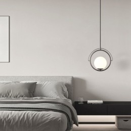 Lámpara colgante de bola de cristal para decoración del hogar