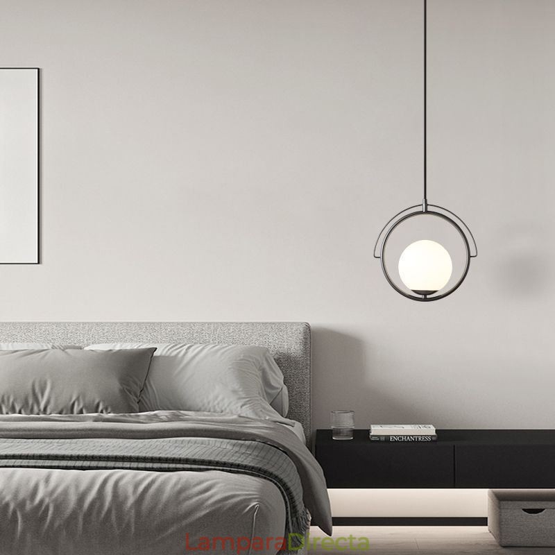 Lámpara colgante de bola de cristal para decoración del hogar
