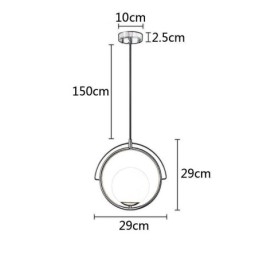 Lámpara colgante de bola de cristal para decoración del hogar