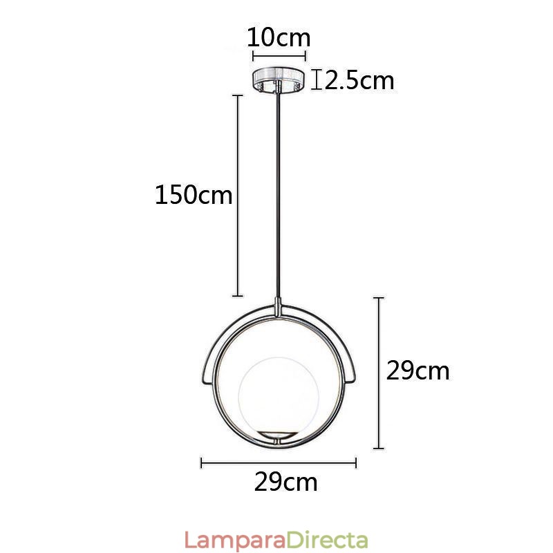 Lámpara colgante de bola de cristal para decoración del hogar