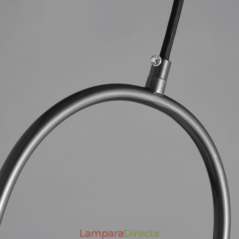 Lámpara colgante moderna con forma de globo y gota de agua de cristal