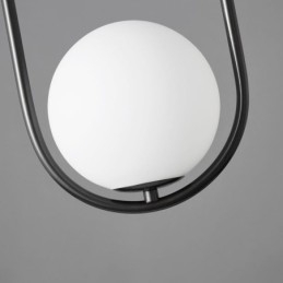 Lámpara colgante moderna con forma de globo y gota de agua de cristal