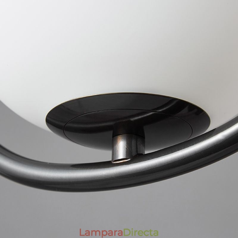 Lámpara colgante moderna con forma de globo y gota de agua de cristal
