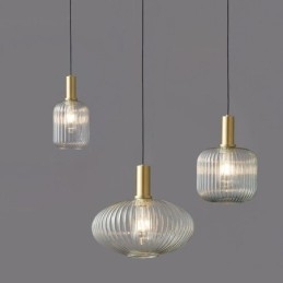 Lámpara colgante moderna de una luz de cristal, iluminación de isla