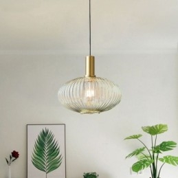 Lámpara colgante moderna de una luz de cristal, iluminación de isla
