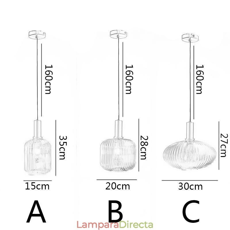 Lámpara colgante moderna de una luz de cristal, iluminación de isla