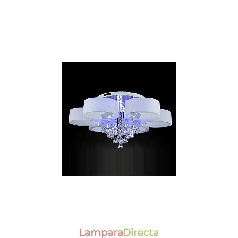 Lámpara de techo empotrada con mando a distancia de cristal incluida, moderna y contemporánea