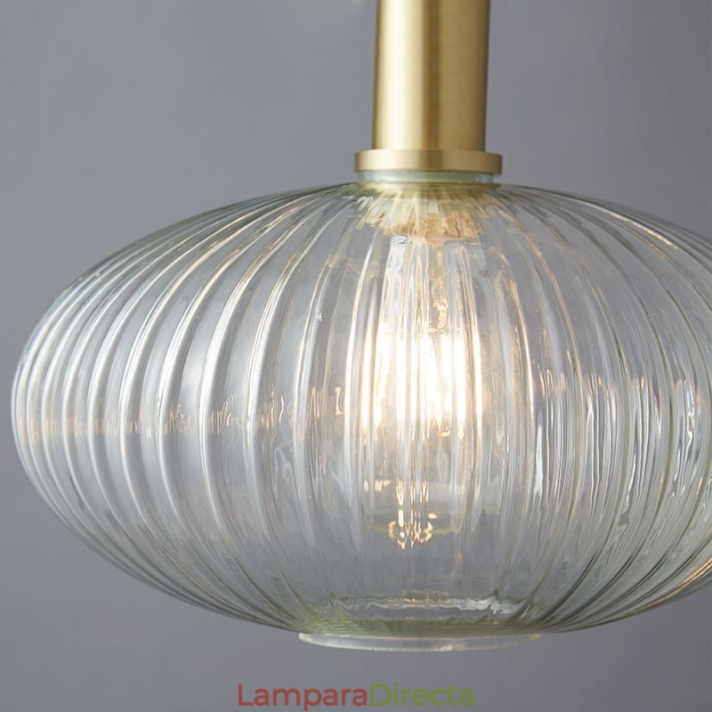 Lámpara colgante moderna de una luz de cristal, iluminación de isla