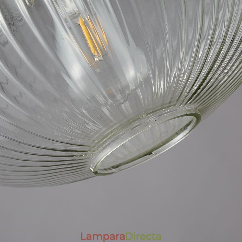 Lámpara colgante moderna de una luz de cristal, iluminación de isla