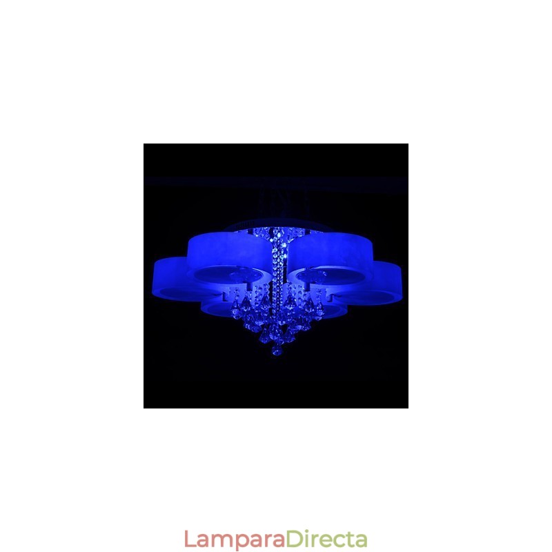Lámpara de techo empotrada con mando a distancia de cristal incluida, moderna y contemporánea