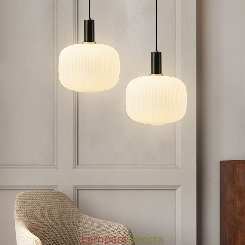 Lámpara colgante moderna, sencilla y creativa, de cristal.