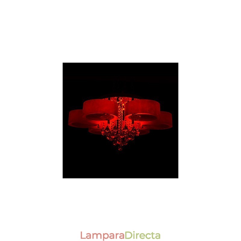 Lámpara de techo empotrada con mando a distancia de cristal incluida, moderna y contemporánea