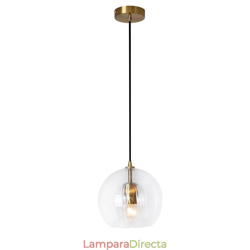 Lámpara colgante moderna de vidrio de un solo cabezal