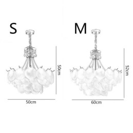 Lámpara colgante de cristal europea con diseño festoneado posmoderno