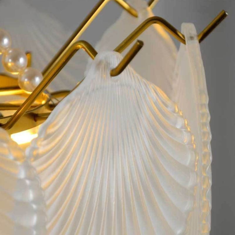 Lámpara colgante de cristal europea con diseño festoneado posmoderno