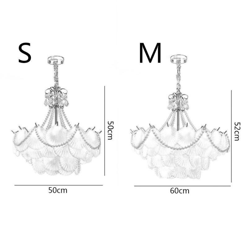 Lámpara colgante de cristal europea con elegante diseño festoneado