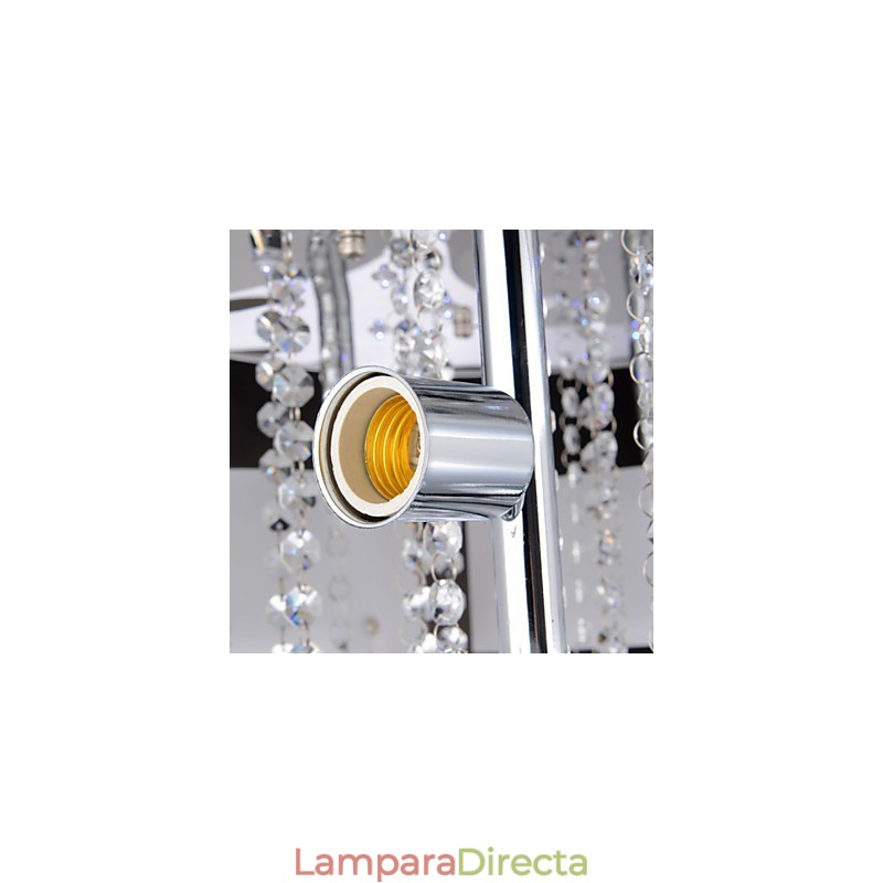 Lámpara de techo empotrada con mando a distancia de cristal incluida, moderna y contemporánea