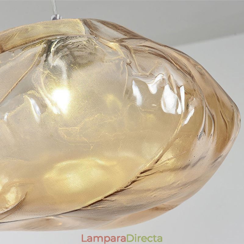 Lámpara colgante nórdica creativa de cristal, lámpara colgante artística